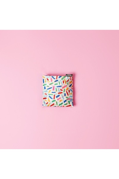 IKEA SKYNKE Carrier bag, multicolour/patterned, 45 x 36 cm