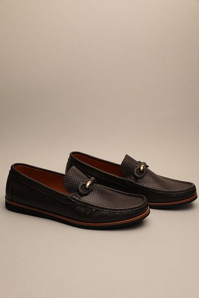Gondol Loafer clasic pentru bărbați din piele naturală maro 42 TTX.624