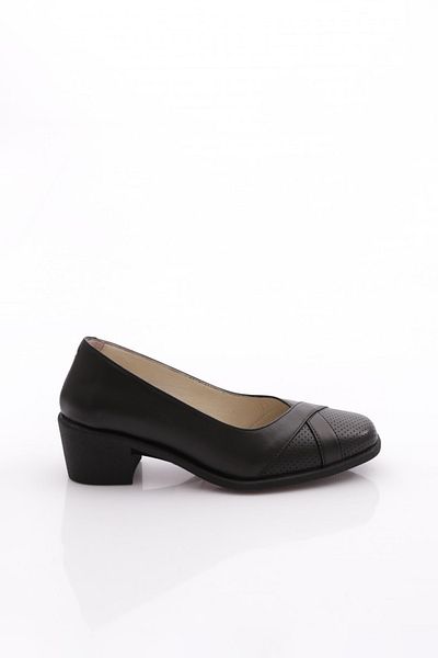 DGN Pantofi de damă cu toc din piele naturală cu împânzire neagră 23212453