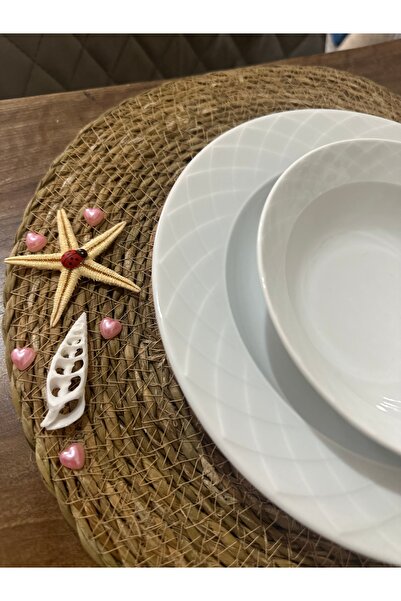 Marrone Στολίδι τραπεζιού από ψάθινο σουπλέ Αυθεντικό θαλάσσιο αστέρι της θάλ...