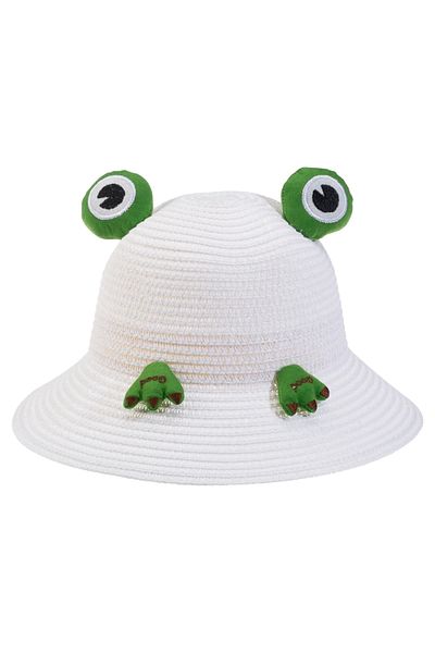 Kitti 2-6 Years Old Baby Straw Hat - Y24700-05 White