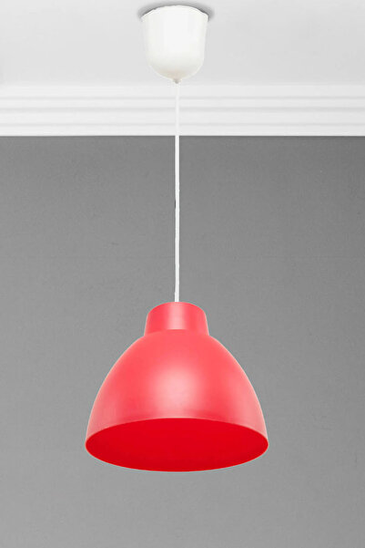 Binbirreyon Sarkıt Lamba Avize Kablo Seti Dahil 29cm Kırmızı Tavan Lambası JB035