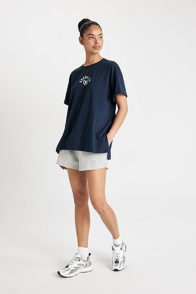 DeFacto Fit Nba Brooklyn Nets Oversize Wide Fit Crew Neck Short Sleeve T-Shirt B9985Ax24Sm