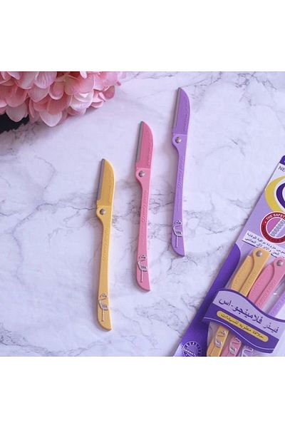 Flamingo شفرات حلاقة لشعر الوجه للنساء من فيذر فلامينجو اس - 12 عبوات بكل عبوة عدد 3 موس