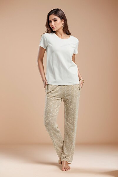 Pierre Cardin Kadın Ev Giyim Kısa Kollu Pijama Takımı LL.PC01.K1.D015