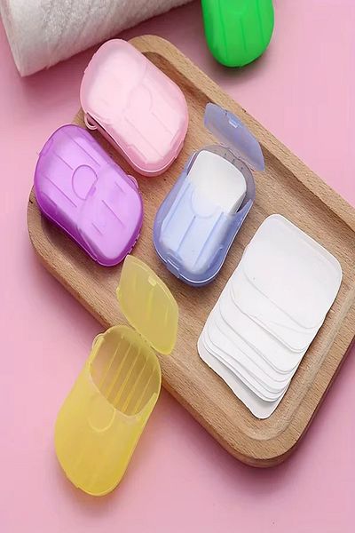 Tor Store 60Pcs Water Soluble Practical Leaf Hand Soap Paper Travel Soap (60 Pcs)