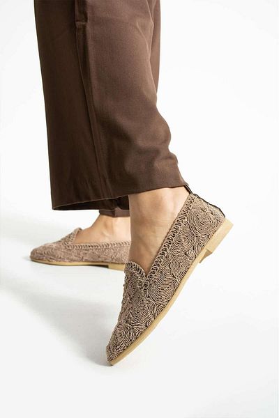 Jackers Pantofi de balerină casual din plasă cu modele de inimă