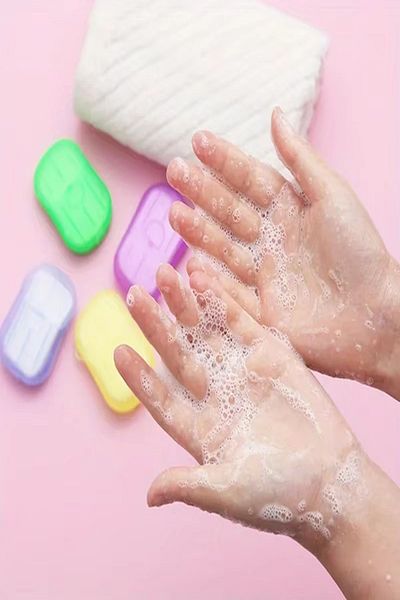 Tor Store 40Pcs Water Soluble Practical Leaf Hand Soap Paper Travel Soap (40 Pcs)