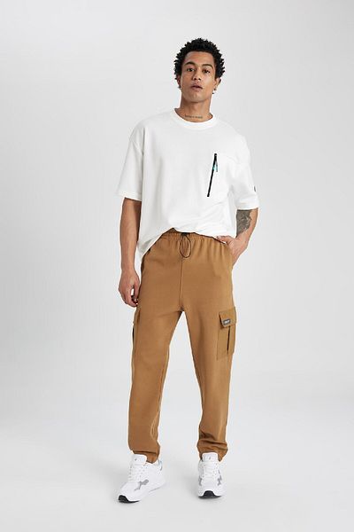 DeFacto Fit Oversize Fit Crew Neck Printed Short Sleeve T-Shirt B4512ax24sp