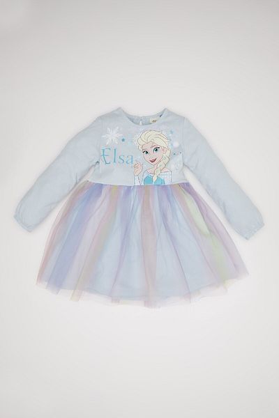 DeFacto Baby Girl Frozen Φόρεμα με μακρυμάνικη φούστα Tutu D2558a524au