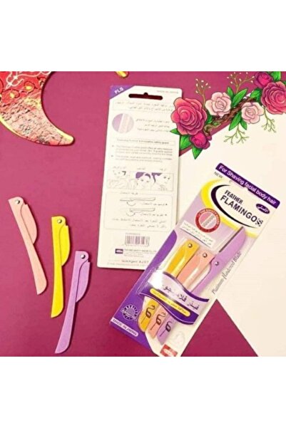 Flamingo Feather Flamingo S Women's Facial Hair Razors - 4 Pack, 3 Razors Each
