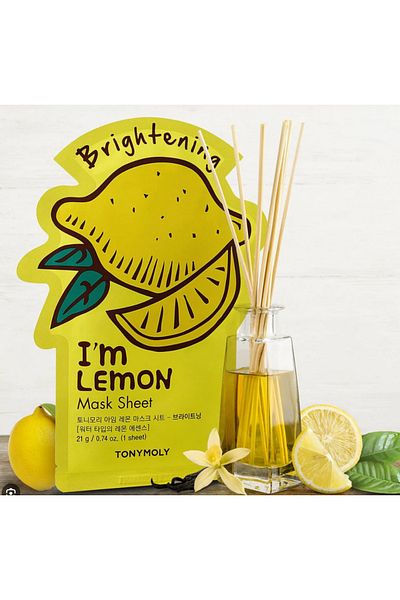 TONYMOLY Face Mask I'm Real Brightening Lightening Lemon Skin Care ( 1 Piece )