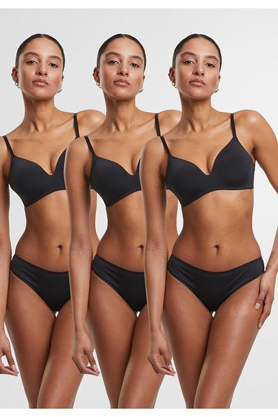 Urban Classics Ladies Bonded Brazilian 3-pack