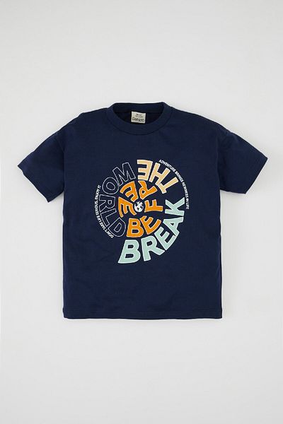 DeFacto Baby Boy Short Sleeve Crew Neck T-Shirt D3825A524Sm