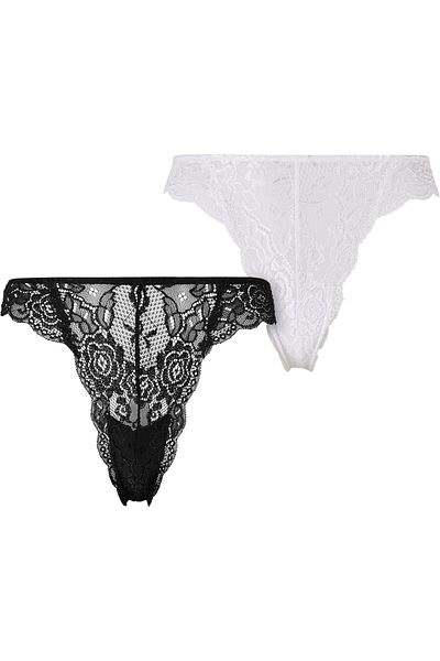 Urban Classics Ladies Allover Lace Tanga 2-pack