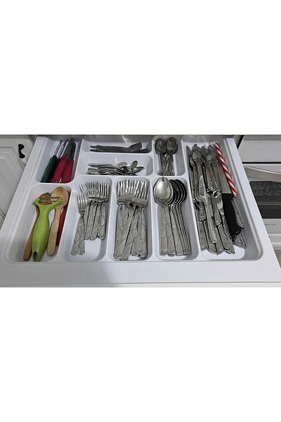 almital mobilya aksesuarları furniture accessories 55x49 εκ. 9 Θήκη Λευκό Συρτάρι με Κουτάλια Μπορεί να Κόψει έως και 50*40 εκ.