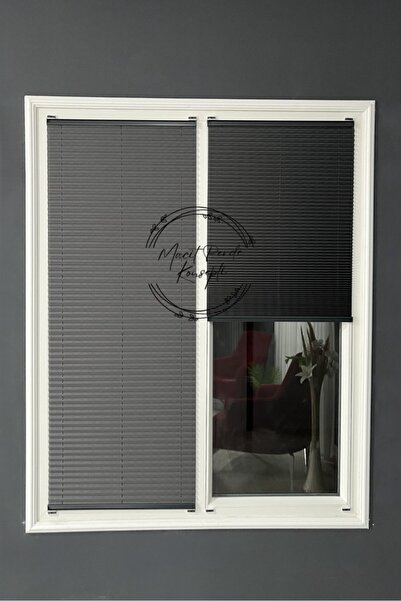 Genel Markalar Antrasit Katlanabilir Plise Perde, Cam Balkon Perdeleri, Ofis ...