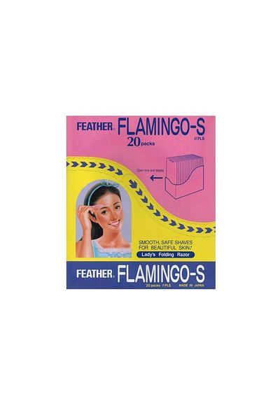 Flamingo شفرات حلاقة لشعر الوجه للنساء من فيذر فلامينجو اس - 20عبوات بكل عبوة عدد 3 موس