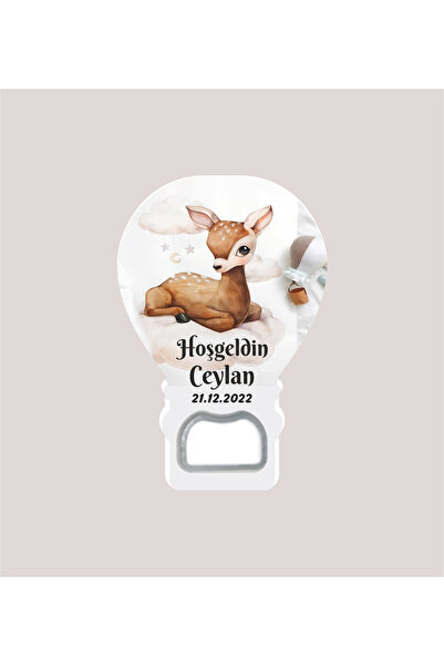WMTasarim Yavru Ceylan Temalı Balon Açacak Magnet (Jelatin Paket Hediyeli)