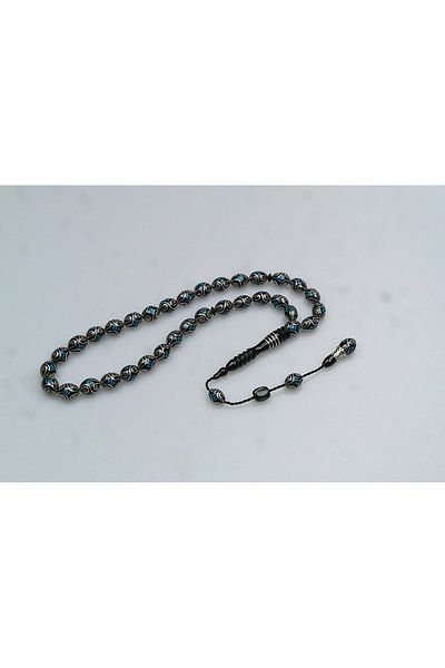 Skygo Oltu Stone and Enamel Embroidered Rosary