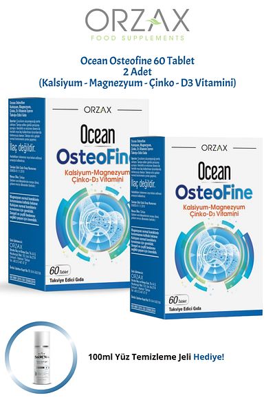 Ocean Osteofine Medicine 60 Tablets 2 Pieces + 100ml Facial Cleanser Sensitive Gift