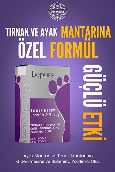 Bepure Ayak Ve Tırnak Mantarı, Kaşıntı Ve Koku Için Losyon & Sprey Seti 100 ml (50ML LOSYON 50ML SPREY)