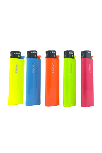 Cricket Renkli Boy - Original Taşlı Çakmak 5'li SET