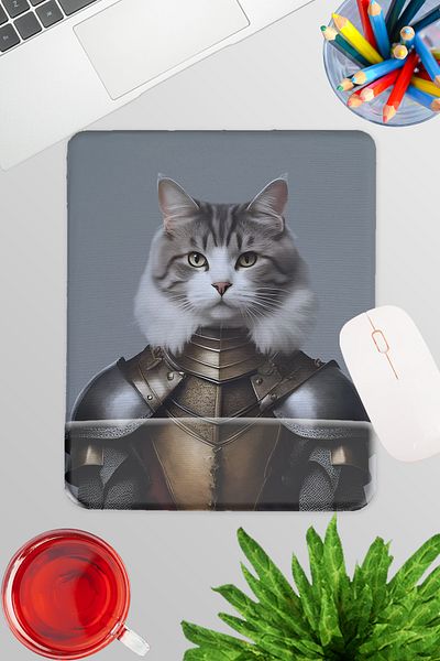 qoeuyl boutique Medieval Costume Cats No:5 Gamer Gaming Rectangle Wrist Rest Mousepad