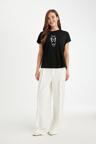 DeFacto Short Sleeve Crew Neck T-Shirt D4649AX24HS
