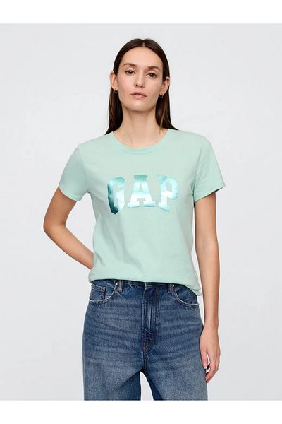 GAP Tricou verde pentru femei cu logo Gap
