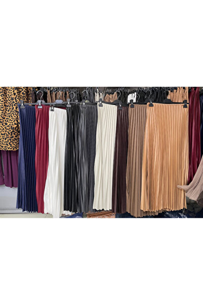 nimet tekstil Pleat Skirt Leather Look Modesty Suit