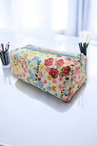 FİYPER Small Flower Pattern Pencil Case Makeup Bag 1538