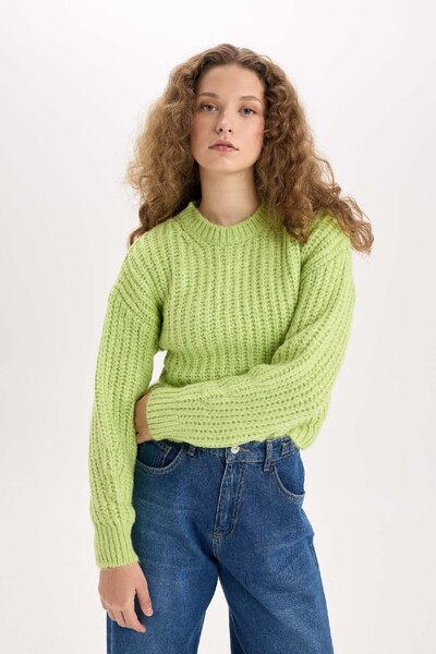 DeFacto Crew Neck Oversize Knitwear Sweater - Wide Fit V1811Azns