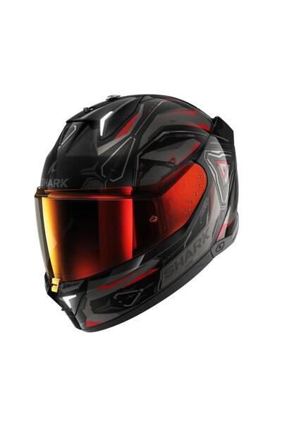 Shark SKWAL İ3 LINIK SİYAH ANTRASİT KIRMIZI KAPALI KASK