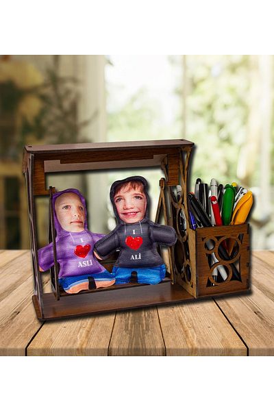 EJOYA Lovers on the Swing Plush Toy Pen Holder Set 114946