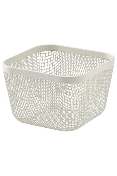 IKEA 365+ White Metal Food Storage Basket 14x14x10 cm – Durable, Compact, Open-Air Organizer