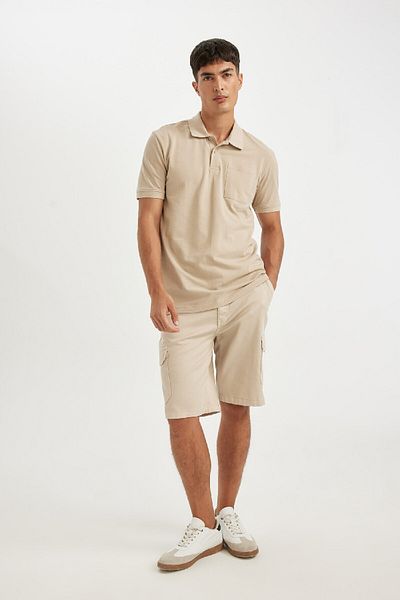 DeFacto T-shirt Pique Polo - κανονική εφαρμογή, κοντό μανίκι D4610AX24SM