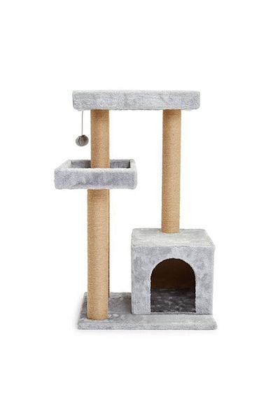 Reyo Double Terrace Cat Scratching with Gray Pet Kennel