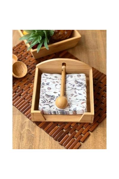 KfksStore Wooden Napkin Holder