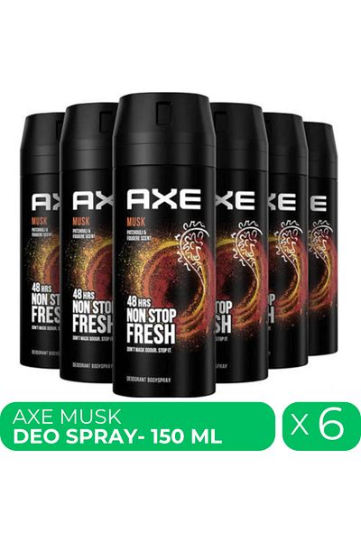 Axe Musk, deodorant spray for men, 6 pcs x 150 ml