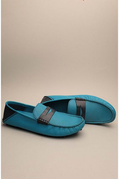 Gondol Loafer clasic pentru bărbați cu textura autentică, combinație albastră 41 ttx.617