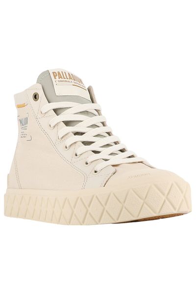 Palladium Damen High Sneaker Palla Ace Detroit 79499-210-m Weiß Sahara Baumwolle