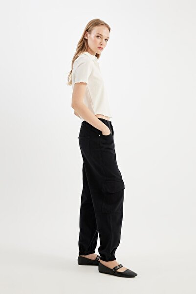 DeFacto Coool Jogger Pants with Gabardine Fabric - Regular Waist, Cargo Pockets B0454Ax24Au
