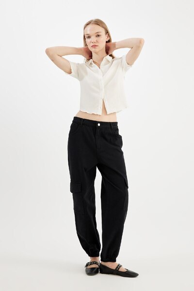 DeFacto Coool Jogger Pants with Gabardine Fabric - Regular Waist, Cargo Pockets B0454Ax24Au