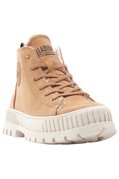 Palladium Damen Sportliche Stiefelette Pallashock Zip Warm Gefüttert 74353-252-m Braun Dear Brown Leder