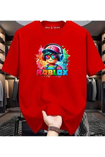 New Shine 1 T-Shirt Is a Gift for Purchases of 6 or More in the Cart - Roblox Printed Oversize T-Shirt