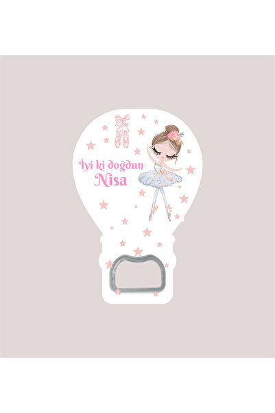 WMTasarim Balerin Kız Temalı Balon Açacak Magnet (Jelatin Paket Hediyeli)