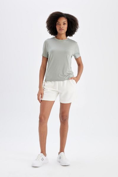DeFacto Crew Neck Short Sleeve Athlete T-Shirt - Fit Standard D2296Ax24Au
