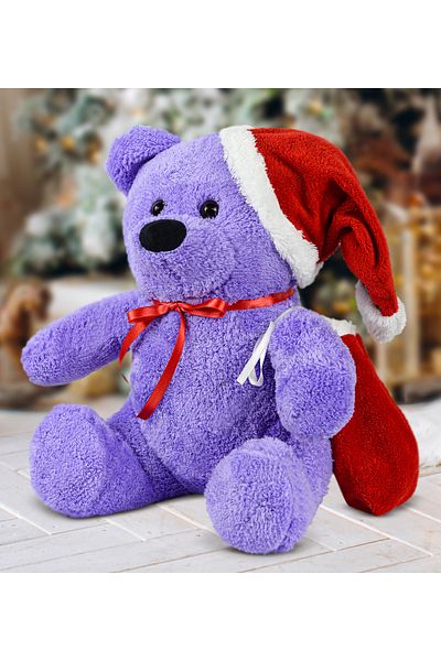 Özgüner Oyuncak 55 cm Christmas Series Plush Rose Bear with Cape