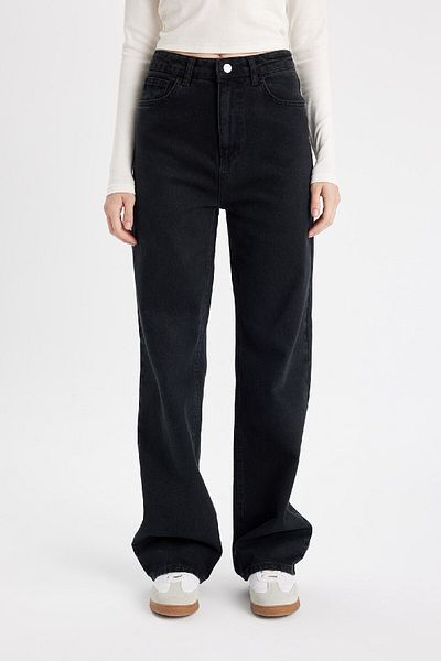 DeFacto High Waist 90s Wide Leg Jeans Kalhoty D4315ax24au
